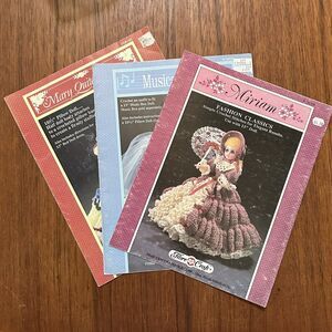 3 Crochet Booklets Musical Bride & MIRIAM & Mary BY FIBRE CRAFT